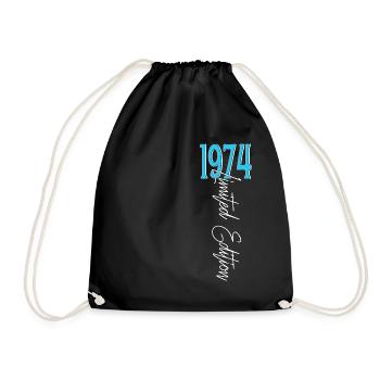 1974 Vintage anniversaire drôles dictons - Sac de sport léger - noir - Devant