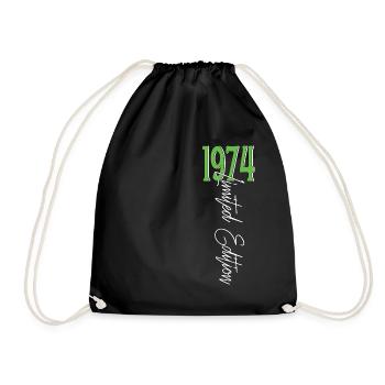 1974 Vintage anniversaire drôles dictons - Sac de sport léger - noir - Devant