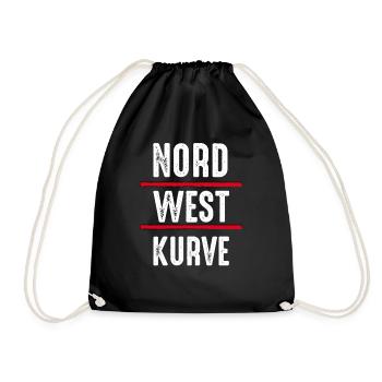 Northwest curve - Drawstring Bag - black - Front