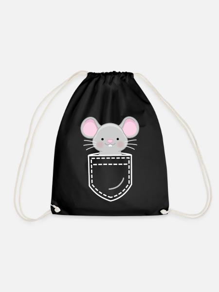 Maus Mäuse - Turnbeutel - Schwarz