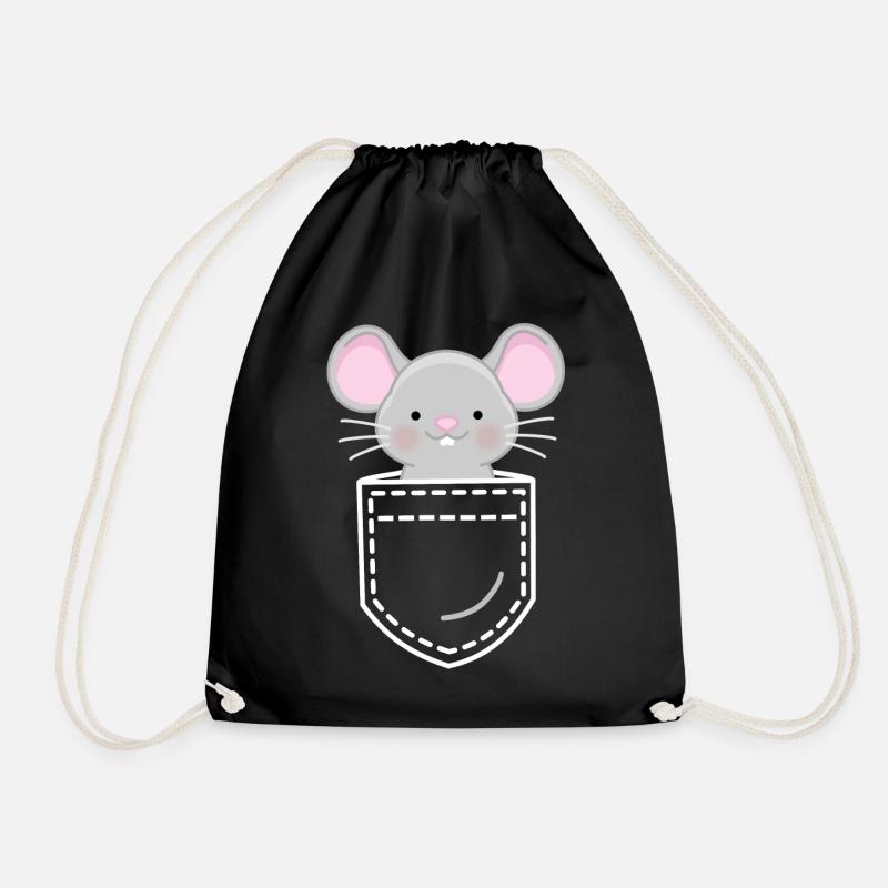Maus Mäuse - Turnbeutel - Schwarz