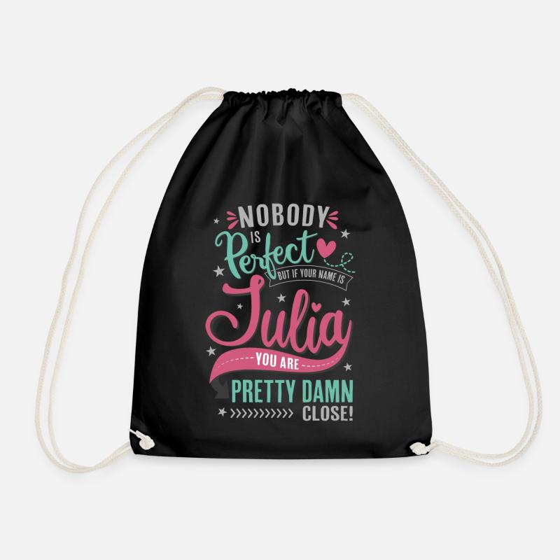 Julia Name Namenstag Spruch Geschenk Mädchen - Turnbeutel - Schwarz