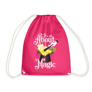 Wizard Spells Spell Magic World - Drawstring Bag - fuchsia - Front