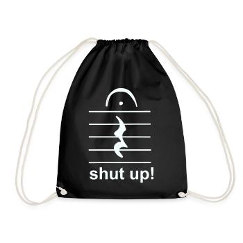 silent music break - Drawstring Bag - black - Front
