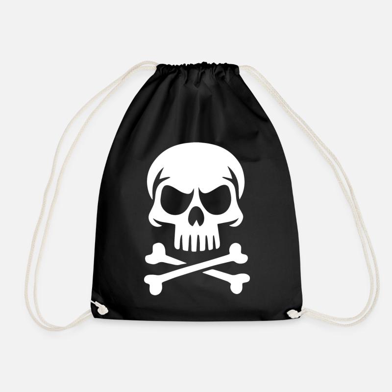 Sapiens Skull - Drawstring Bag - black