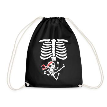 Baby bump Mère Enceinte Grossesse Bébé - Sac de sport léger - noir - Devant