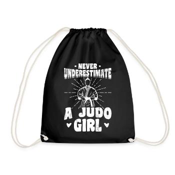 Female judoka - Drawstring Bag - black - Front