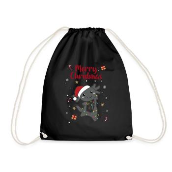 Axolotl Joyeux Noël Animaux D’hiver Axolotl - Sac de sport léger - noir - Devant