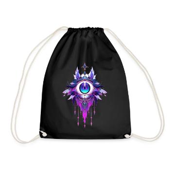 Dreamcatcher #6 - Drawstring Bag - black - Front