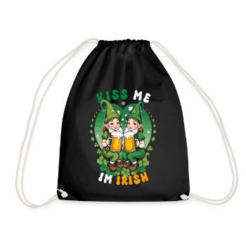Küss mich, ich bin Irish - Turnbeutel - Schwarz - Vorne