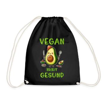 Soirée avocat végétalienne. Le véganisme n’est pas sain ! - Sac de sport léger - noir - Devant