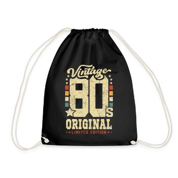 Vintage - Retro 80s limited edition - Drawstring Bag - black - Front