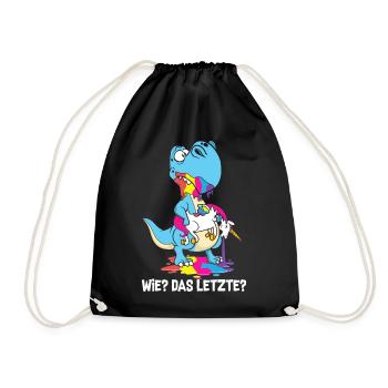 Drachen Wie Das Letzte Drache frisst Einhorn - Turnbeutel - Schwarz - Vorne