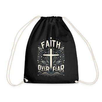 Conception de la Croix de la Foi avant la Peur - Sac de sport léger - noir - Devant