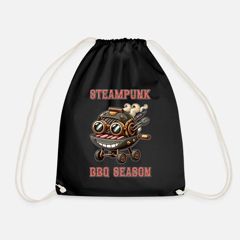 Steampunk BBQ Season 1 - Drawstring Bag - black