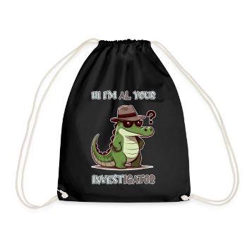 Hi, I'm Al your Investigator - Turnbeutel - Schwarz - Vorne
