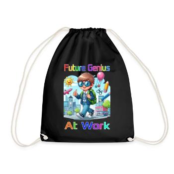 Le futur génie à l’œuvre - Sac de sport léger - noir - Devant