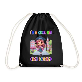 Je suis un gamin cool – classe rejetée - Sac de sport léger - noir - Devant