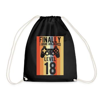 Niveau 18 débloqué - Sac de sport léger - noir - Devant