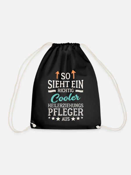 So sieht ein cooler Heilerziehungspfleger aus - Turnbeutel - Schwarz