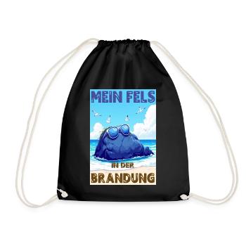 Mein Fels in der Brandung - deutsche Version - Turnbeutel - Schwarz - Vorne
