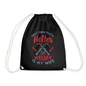 Ma machine à souder plus chaude que ma femme - Sac de sport léger - noir - Devant