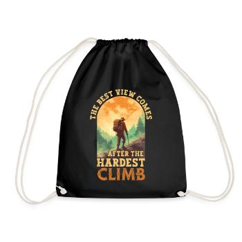 Randonnée Randonneurs Montagne Alpinisme Escalade Nature - Sac de sport léger - noir - Devant