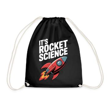It’s Rocket Science - Drawstring Bag - black - Front