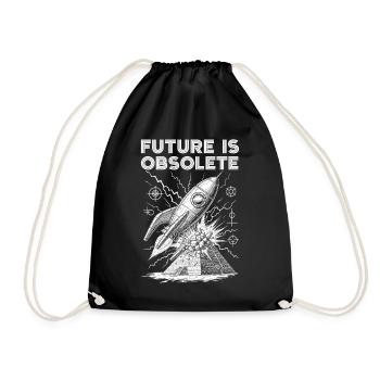 Future Vision Space Design - Drawstring Bag - black - Front