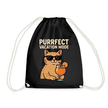 Vacances pour chats en mode Purrfect - Sac de sport léger - noir - Devant