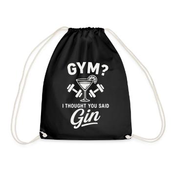 Salle de sport ou gin ? - Sac de sport léger - noir - Devant