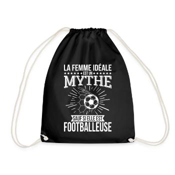 Femme idéale mythe sauf si elle est footballeuse - Sac de sport léger - noir - Devant