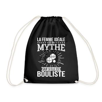 The ideal woman, a myth unless she is a bowler - Drawstring Bag - black - Front