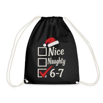 Nice Naughty 67 Noël Meme - Sac de sport léger - noir - Devant