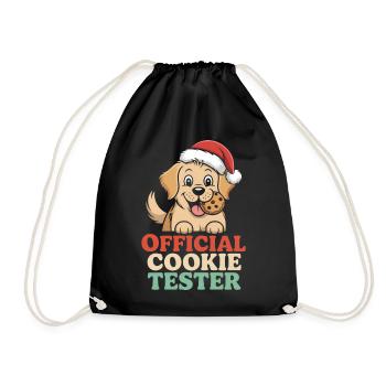 Christmas Dog Humor - Drawstring Bag - black - Front