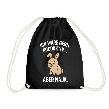 Sad Bunny Productive-Well - Sac de sport léger - noir - Devant