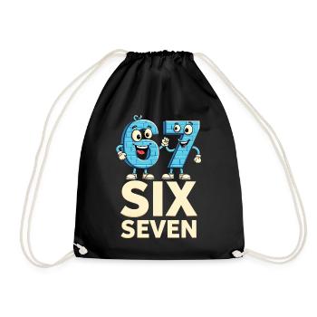 US Flag 67 Memes Six Seven - Drawstring Bag - black - Front