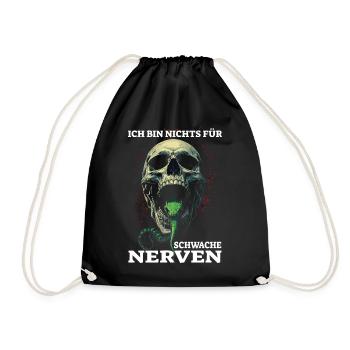 I'm not for the faint of heart - Drawstring Bag - black - Front