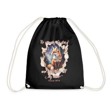 Bible Quote Christian - Drawstring Bag - black - Front