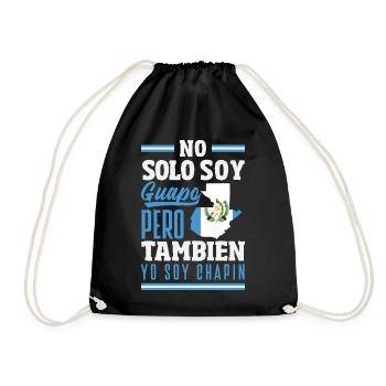 Guatemala Flagge T-Shirt Stolz & Heimat Chapín - Turnbeutel - Schwarz - Vorne