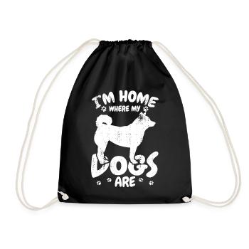 Dicton amoureux des chiens - Sac de sport léger - noir - Devant