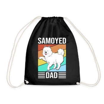 Samoyed - Drawstring Bag - black - Front