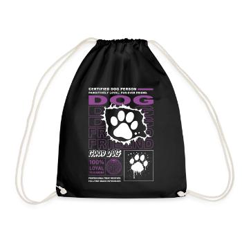 Personne certifiée en design graphique pour chiens - Sac de sport léger - noir - Devant
