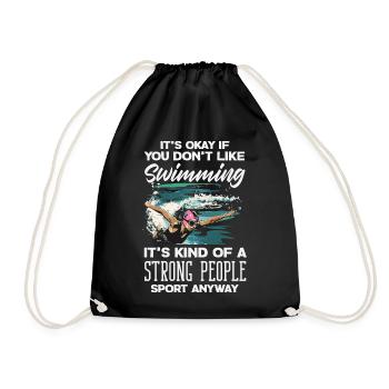 Lustige Schwimmer Sprüche & Schwimmverein Design - Turnbeutel - Schwarz - Vorne