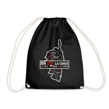 GR20 Corse randonne cadeau randonneur - Sac de sport léger - noir - Devant