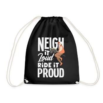 Hobby Horse Ride It Proud - Drawstring Bag - black - Front