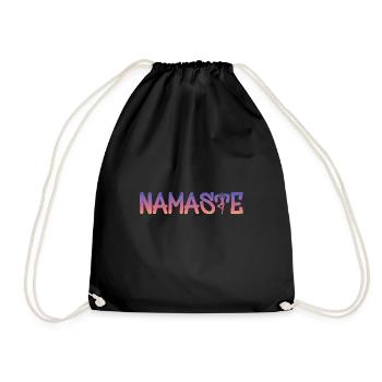 Namaste - Turnbeutel - Schwarz - Vorne