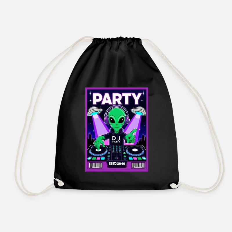 Alien Party 2040 - Turnbeutel - Schwarz