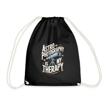Astrophotography Telescope Astronomy - Drawstring Bag - black - Front