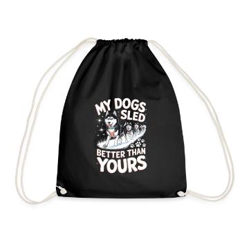 Les traîneaux à chiens roulent mieux que le vôtre - Sac de sport léger - noir - Devant